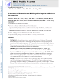 Cover page: Prevalence of dementia and mild cognitive impairment before incarceration