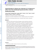 Cover page: Shared Emotions in Shared Lives: Moments of Co-Experienced Affect, More Than Individually Experienced Affect, Linked to Relationship Quality