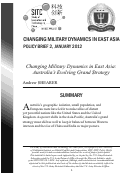 Cover page: Changing Military Dynamics in East Asia: Australia’s Evolving Grand Strategy