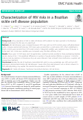 Cover page: Characterization of HIV risks in a Brazilian sickle cell disease population.