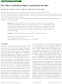 Cover page: The effect of pollutional haze on pulmonary function.