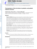 Cover page: The importance of the microbiome in pediatrics and pediatric infectious diseases