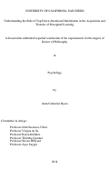 Cover page: Understanding the Role of Top-Down Attentional Modulation in the Acquisition and Transfer of Perceptual Learning /