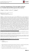 Cover page: Long-Term Quantification of Stream-Aquifer Exchange in a Variably-Saturated Heterogeneous Environment