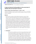 Cover page: A rigorous behavioral testing platform for the assessment of radiation-induced neurological outcomes.