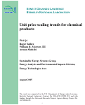 Cover page: Unit Price Scaling Trends for Chemical Products: