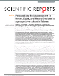 Cover page: Personalized Risk Assessment in Never, Light, and Heavy Smokers in a prospective cohort in Taiwan