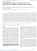 Cover page: Prenatal phthalate exposure and 8-isoprostane among Mexican-American children with high prevalence of obesity