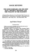 Cover page: Two Steps Forward and One Step Back: Minority Progress and the Tyranny of the Majority: A Review-Essay Based on Lani Guinier's the Tryanny of the Majority: fundemental Fairness in Representative Democracy. N.Y.: The Free Press, 1994