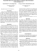 Cover page: Beyond the Time Cost of Interruptions on Primary Task Performance: Understanding Errors