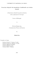 Cover page: Cross layer design for the transmission of multimedia over wireless channels