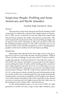 Cover page: Suspicious People: Profiling and Asian Americans and Pacific Islanders