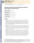 Cover page: Relatives’ Emotional Involvement Moderates the Effects of Family Therapy for Bipolar Disorder