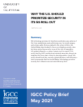Cover page: Why the U.S. Should Prioritize Security in Its 5G Roll Out