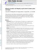 Cover page: Influence of Spinal Cord Integrity on Gait Control in Human Spinal Cord Injury