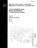 Cover page: I. Fission Probabilities, Fission Barriers, and Shell Effects. II. Particle Structure Functions.