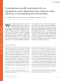 Cover page: Prometaphase spindle maintenance by an antagonistic motor-dependent force balance made robust by a disassembling lamin-B envelope.