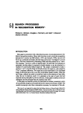 Cover page of Search processes in recognition memory