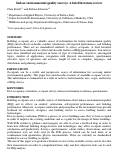 Cover page: Indoor environmental quality surveys. A brief literature review.