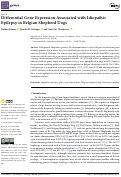 Cover page: Differential Gene Expression Associated with Idiopathic Epilepsy in Belgian Shepherd Dogs