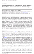 Cover page: Anomalous Induction of Brightness and Surface Qualities: A New Illusion Due to Radial Lines and Chromatic Rings