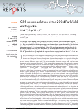 Cover page: GPS source solution of the 2004 Parkfield earthquake