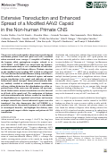 Cover page: Extensive Transduction and Enhanced Spread of a Modified AAV2 Capsid in the Non-human Primate CNS