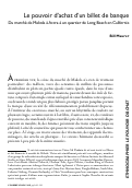 Cover page of Le pouvoir d’achat d’un billet de banque&nbsp;: du marché de Makola à Accra à un quartier de Long Beach en Californie/The purchasing power of a banknote: from Makola Market in Accra to a neighborhood in Long Beach, California&nbsp;