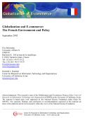 Cover page: Globalization and E-commerce: The French Environment and Policy