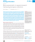 Cover page: Bias assessments to expand research harnessing biological collections