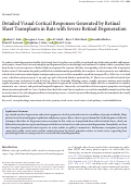 Cover page: Detailed Visual Cortical Responses Generated by Retinal Sheet Transplants in Rats with Severe Retinal Degeneration.