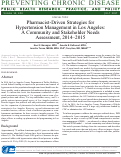 Cover page: Pharmacist-Driven Strategies for Hypertension Management in Los Angeles: A Community and Stakeholder Needs Assessment, 2014–2015