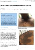 Cover page: Herpes simplex virus in erythrokeratoderma variabilis