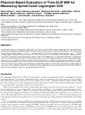 Cover page of Phantom-based evaluation of time-SLIP MRI for measuring spinal-canal Lagrangian drift