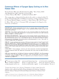 Cover page: Cutaneous Effects of Cryogen Spray Cooling on In Vivo Human Skin