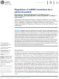 Cover page: Regulation of mRNA translation by a photoriboswitch