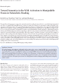 Cover page: Toward Semantics in the Wild: Activation to Manipulable Nouns in Naturalistic Reading