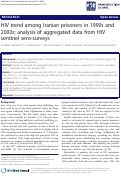 Cover page: HIV trend among Iranian prisoners in 1990s and 2000s; Analysis of aggregated data from HIV sentinel sero-surveys