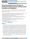 Cover page: Recommendations from 20 Years of Professional Development of Early-Career Scientists and Engineers