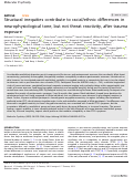 Cover page: Structural inequities contribute to racial/ethnic differences in neurophysiological tone, but not threat reactivity, after trauma exposure.