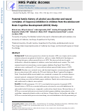 Cover page: Parental Family History of Alcohol Use Disorder and Neural Correlates of Response Inhibition in Children From the Adolescent Brain Cognitive Development (ABCD) Study