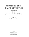 Cover page: Rhapsody On a Shape-Note Hymn