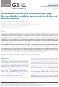 Cover page: Interpretable Artificial Neural Networks incorporating Bayesian Alphabet Models for Genome-wide Prediction and Association Studies