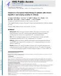 Cover page: Telaprevir or boceprevir triple therapy in patients with chronic hepatitis C and varying severity of cirrhosis