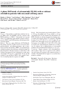 Cover page: A phase Ib/II study of cabozantinib (XL184) with or without erlotinib in patients with non-small cell lung cancer