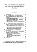 Cover page: The Case for Imposing Equitable Receiverships upon Recalcitrant Polluters