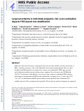 Cover page: Large uncertainty in individual polygenic risk score estimation impacts PRS-based risk stratification