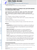 Cover page: A Prospective Comparison of Frailty Scores and Fall Prediction in Acutely Injured Older Adults