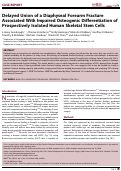 Cover page: Delayed Union of a Diaphyseal Forearm Fracture Associated With Impaired Osteogenic Differentiation of Prospectively Isolated Human Skeletal Stem Cells