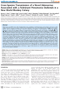 Cover page: Cross-Species Transmission of a Novel Adenovirus Associated with a Fulminant Pneumonia Outbreak in a New World Monkey Colony